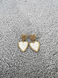 Boucles d’oreilles Cœurs Nacrés Dorés