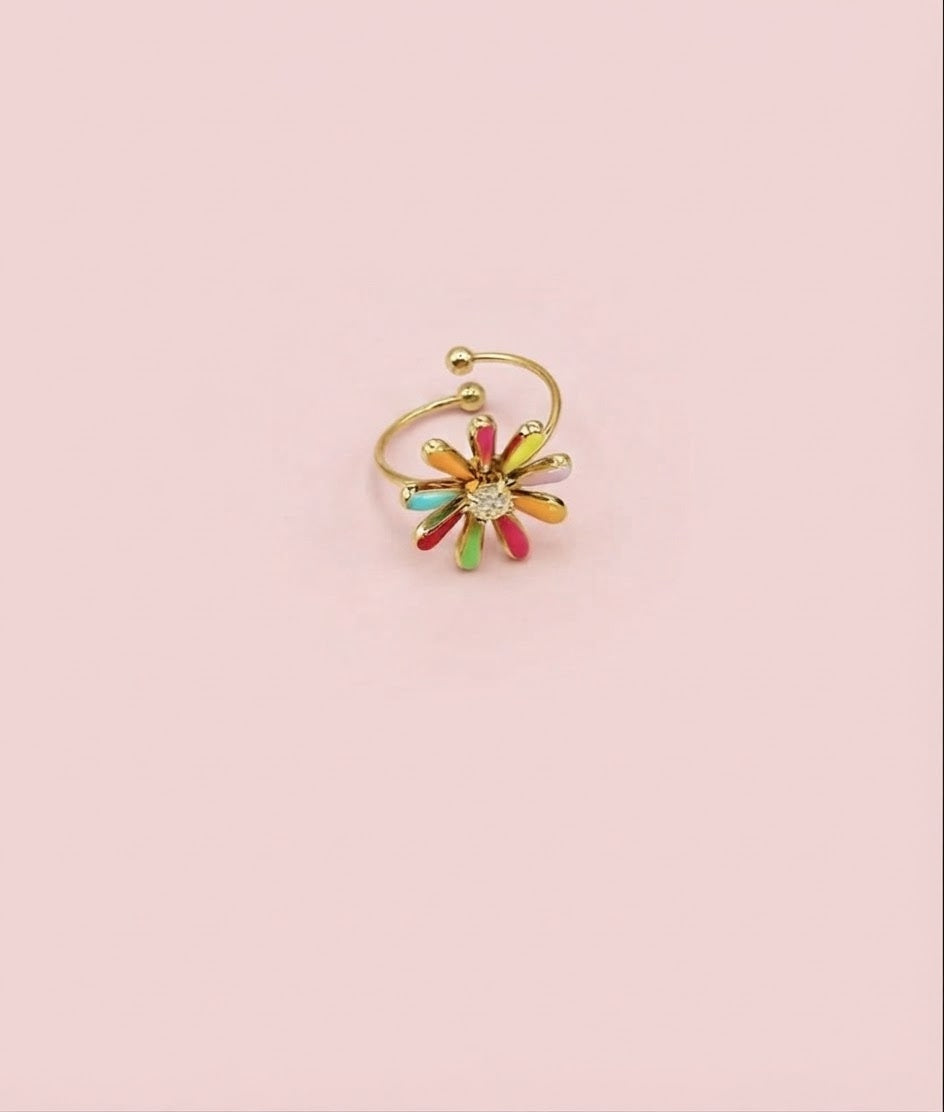 Bague Fleur Multicolores