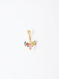 Piercing de nombril multicolores