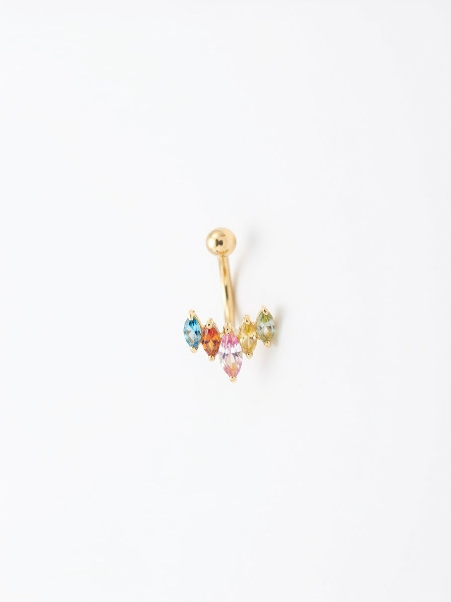 Piercing de nombril multicolores