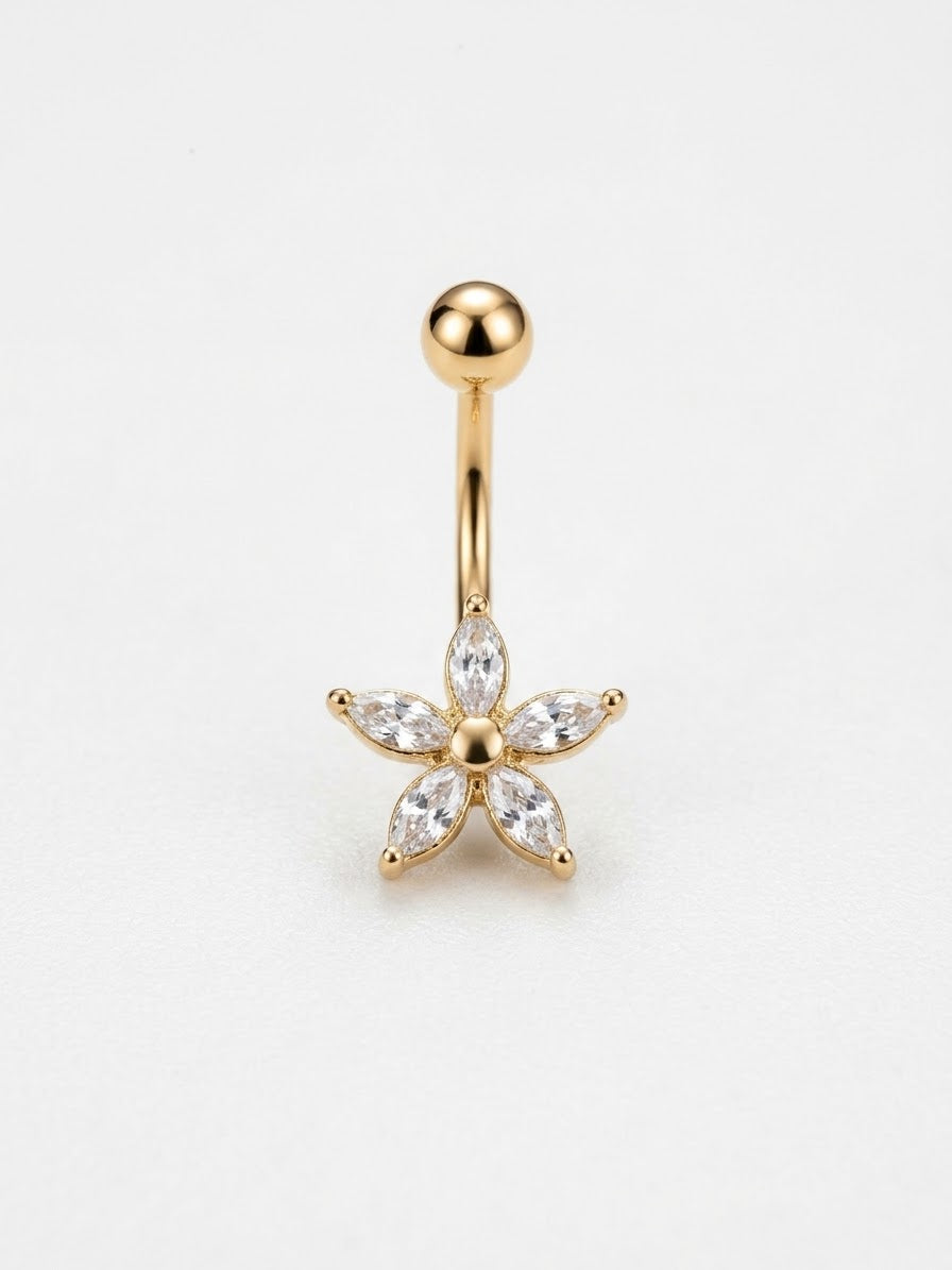 Piercing de nombril fleur
