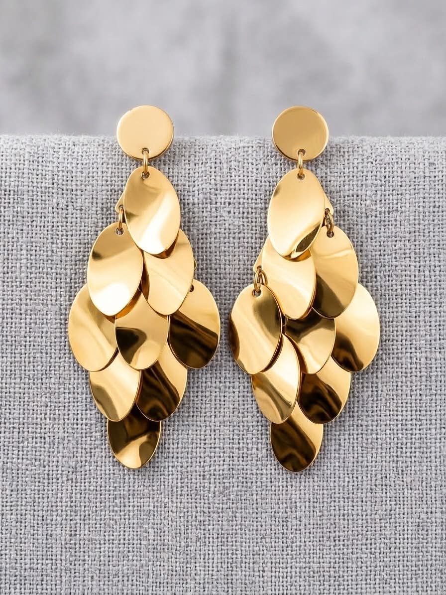 Boucles d’oreilles Feuilles Dorées